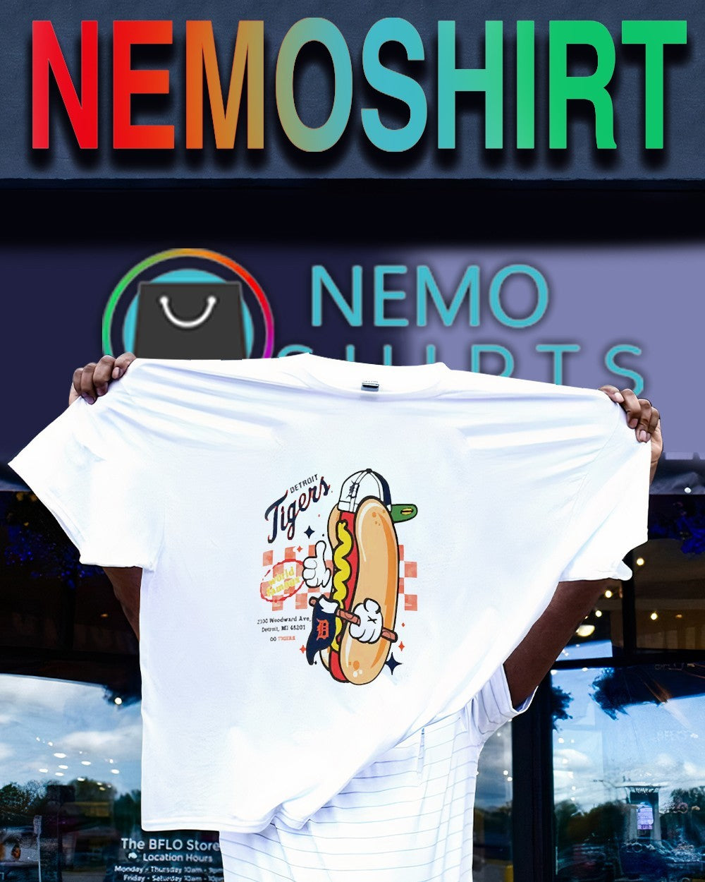 Detroit Tigers hot dog 2026 Mariners World Famous mascot shirt