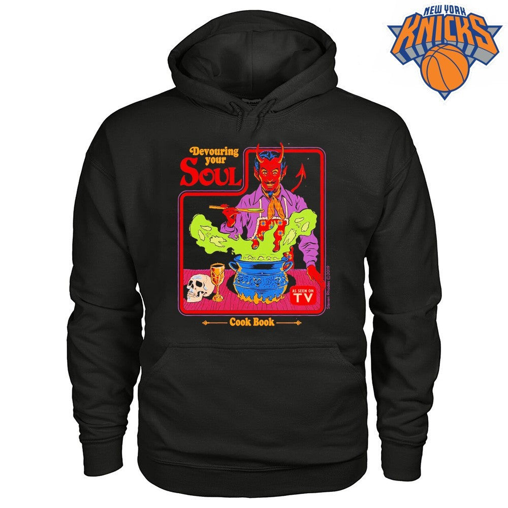 Devouring Your Soul Cook Book Devil Satanic Retro Vintage Cartoon Shirt