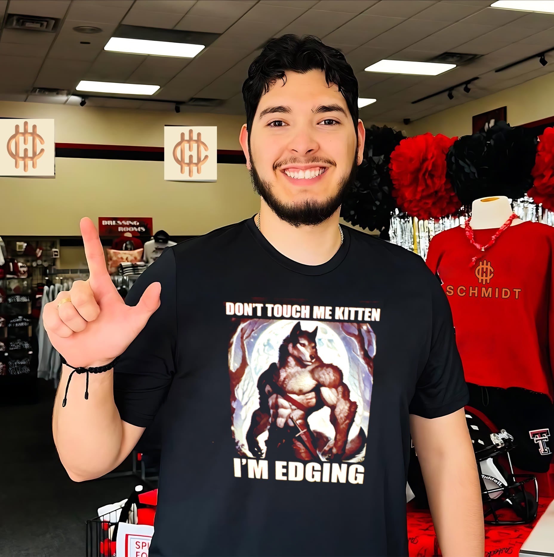 Don’t Touch Me Kitten I’m Edging Werewolf shirt