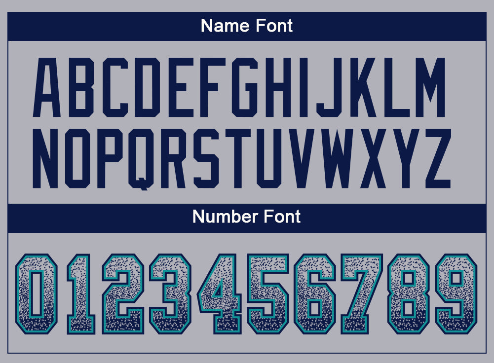 Custom Gray Navy-Teal Drift Fashion Football Jersey