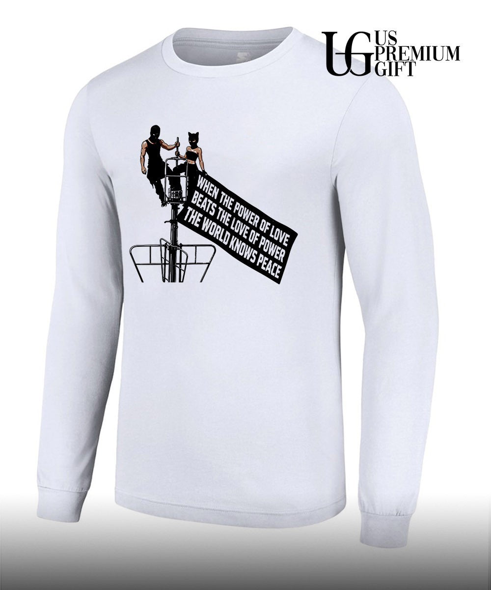 Empire state building when the power of love beats the love of power shirt