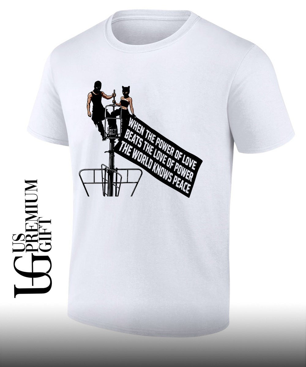 Empire state building when the power of love beats the love of power shirt