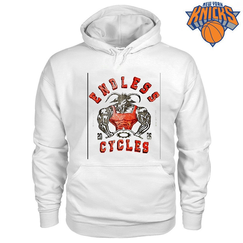 Endless Cycles Strong Muscle Gym Goat Weightlifting Bodybuilding Fitness Cartoon Graphic Shirt