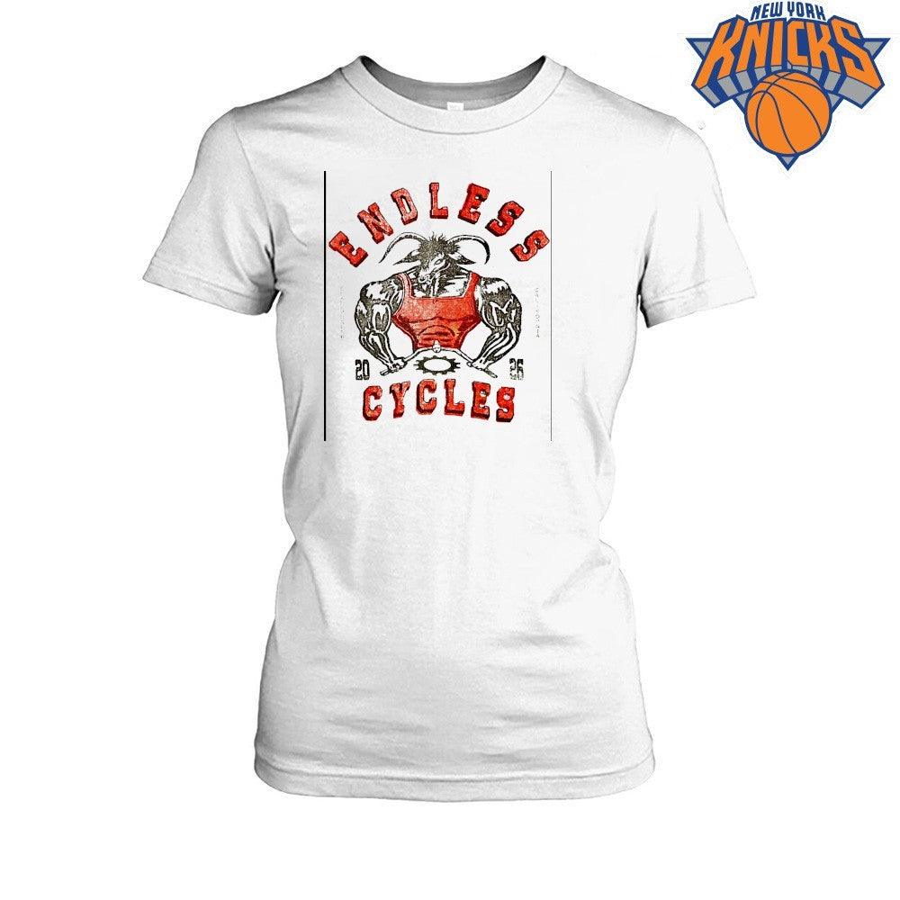 Endless Cycles Strong Muscle Gym Goat Weightlifting Bodybuilding Fitness Cartoon Graphic Shirt