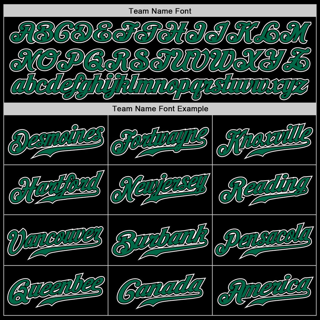 Custom Black Kelly Green-White Authentic Gradient Fashion Baseball Jersey