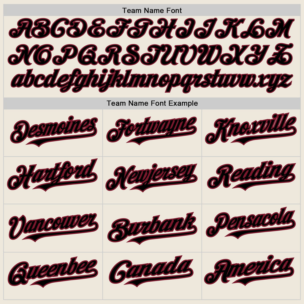 Custom Cream Pinstripe Black-Crimson Authentic Fade Fashion Baseball Jersey