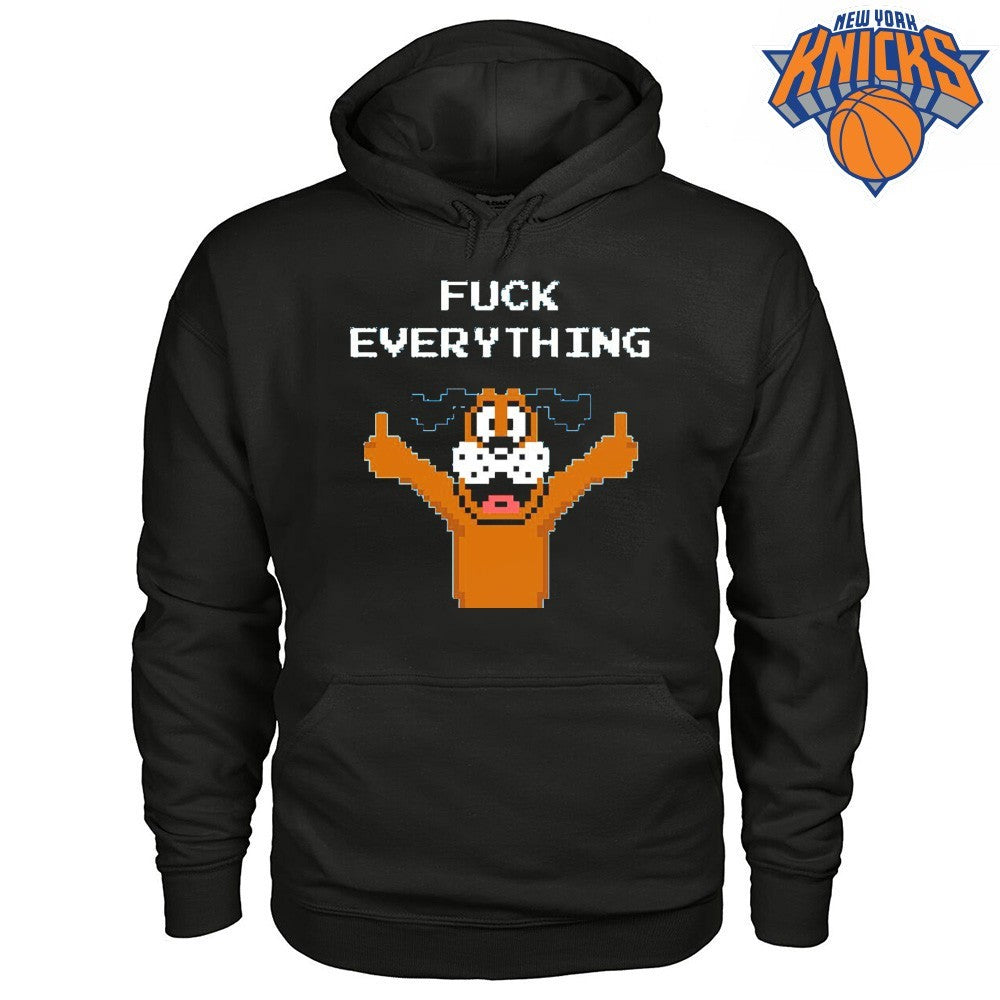 Fuck Everything Pixel Art Duck Hunt Dog Funny Middle Fingers Meme Shirt