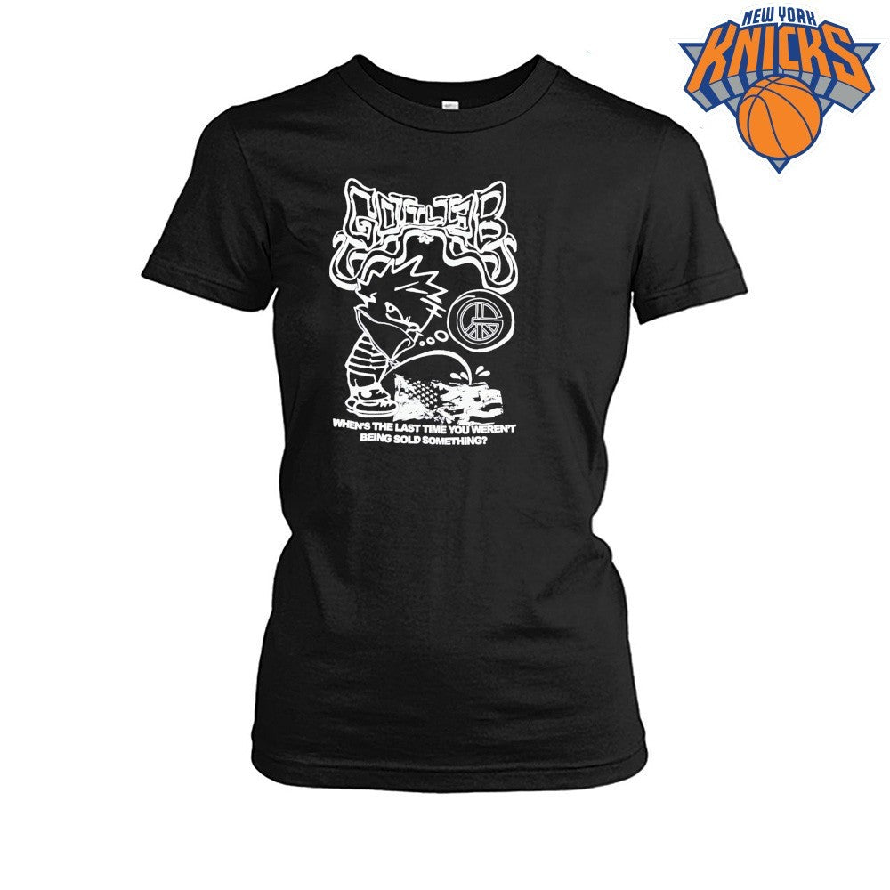 Gotlieb Cartoon Character Questioning Capitalism Anti Commercial Political Streetwear Graphic Shirt
