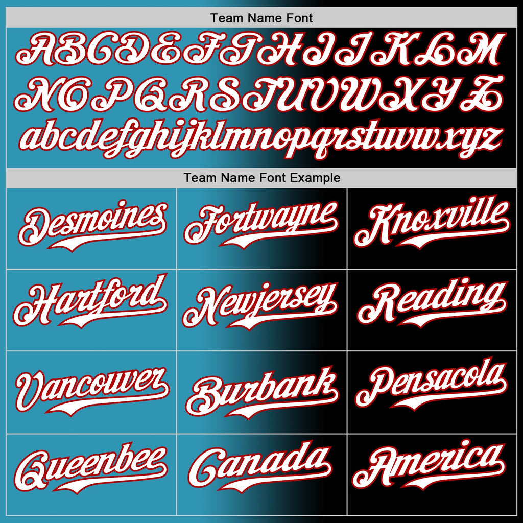 Custom Black White Panther Blue-Red Authentic Gradient Fashion Baseball Jersey