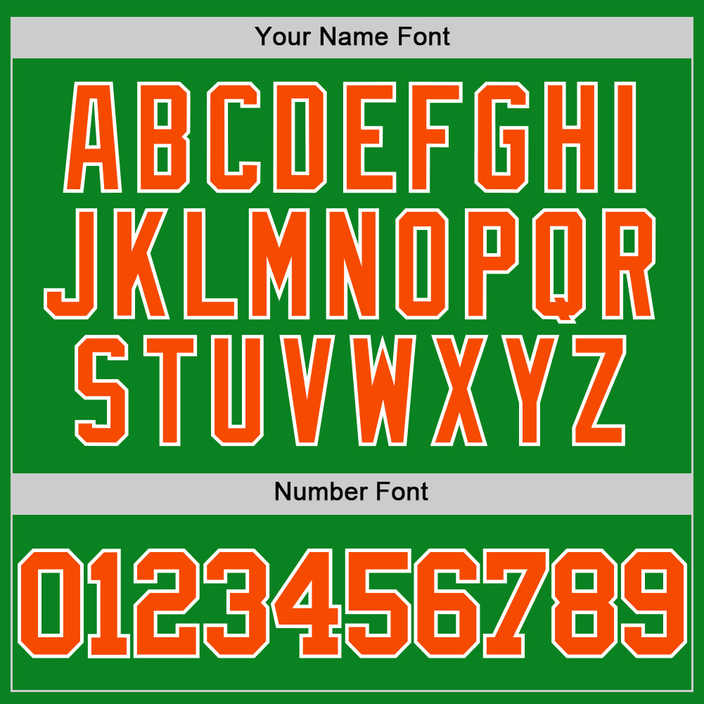 Custom Grass Green Orange-White Authentic Basketball Jersey