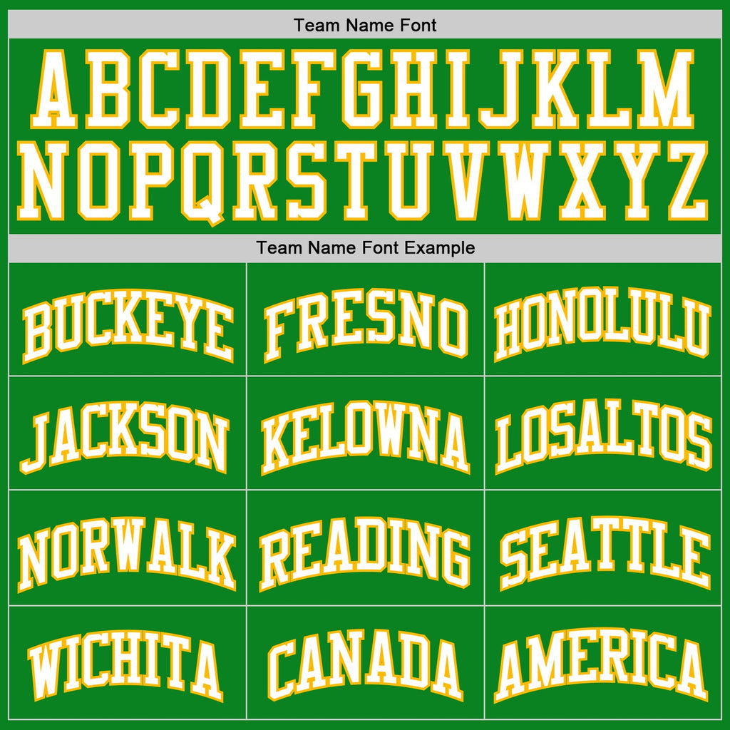 Custom Grass Green White-Gold Authentic Basketball Jersey