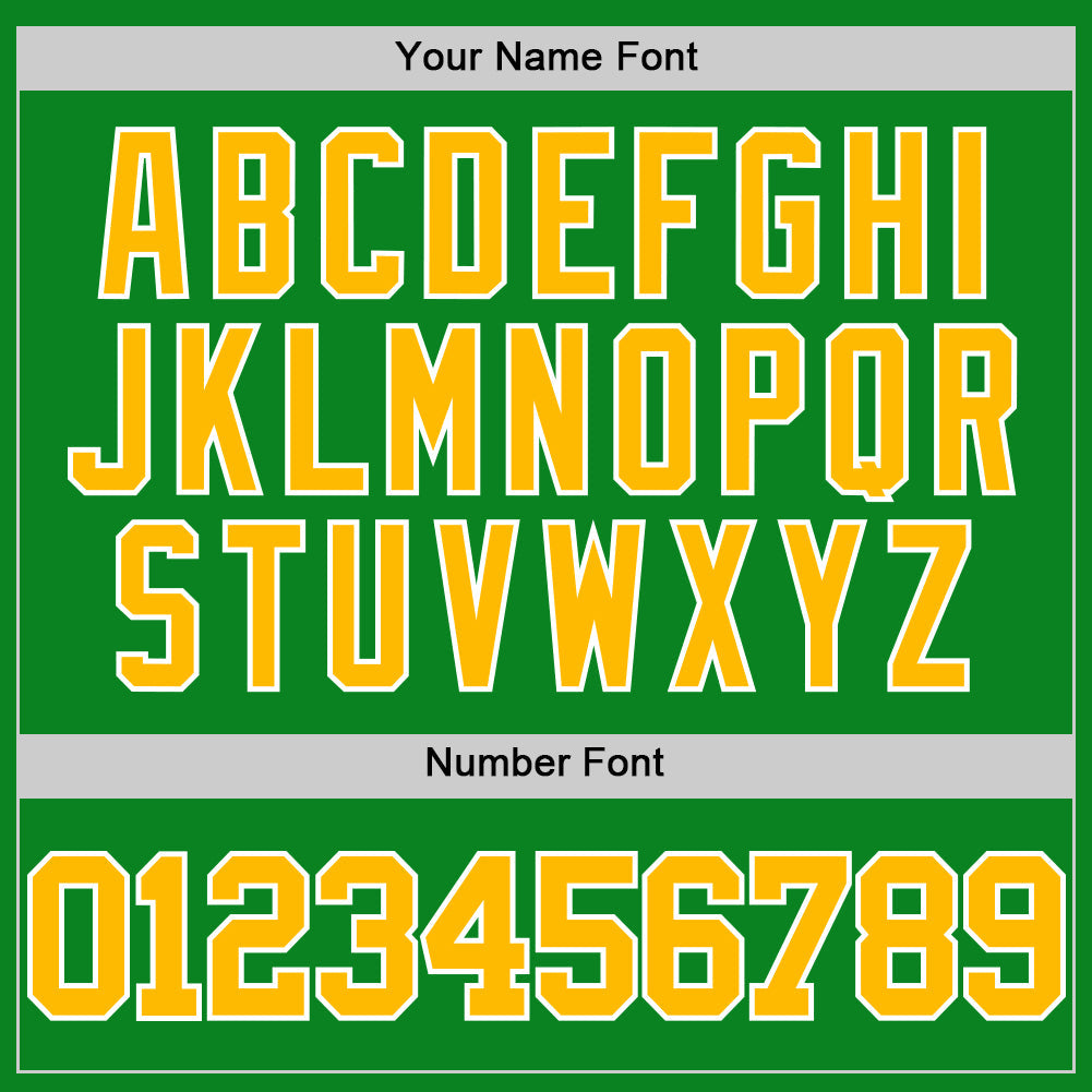 Custom Grass Green Gold-White Authentic Basketball Jersey