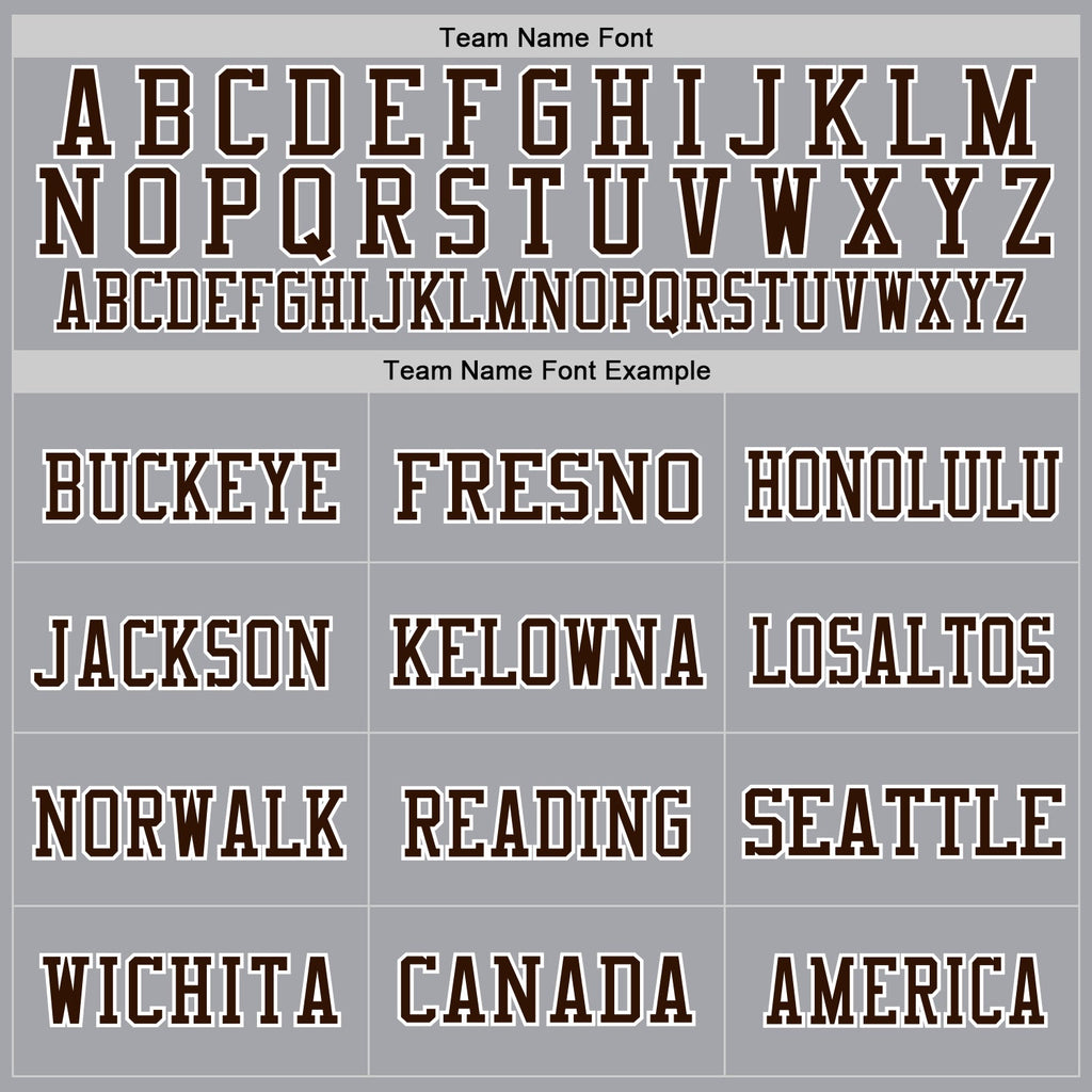 Custom Gray Brown-White Mesh Authentic Throwback Football Jersey