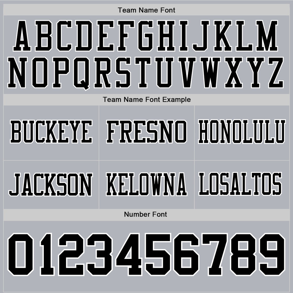 Custom Gray Black-White Authentic Football Jersey