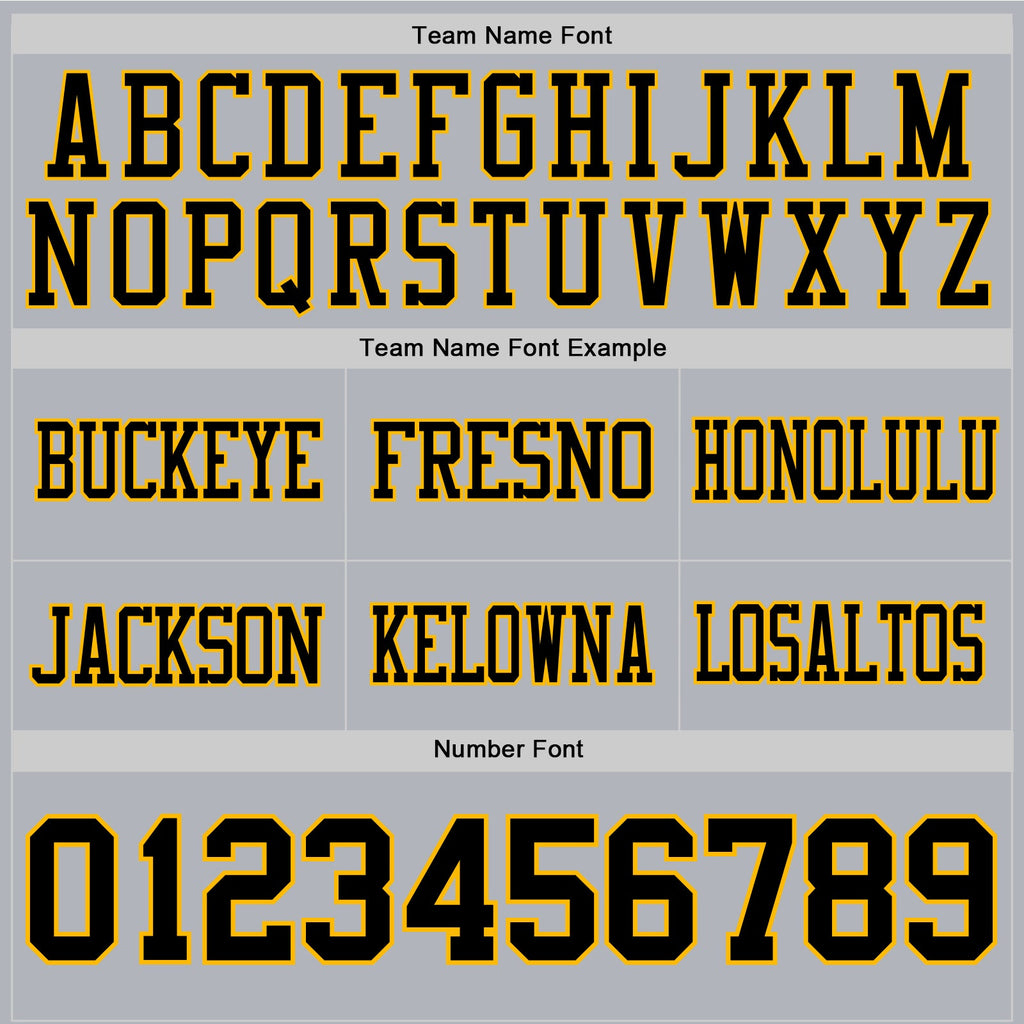 Custom Gray Black-Gold Authentic Football Jersey