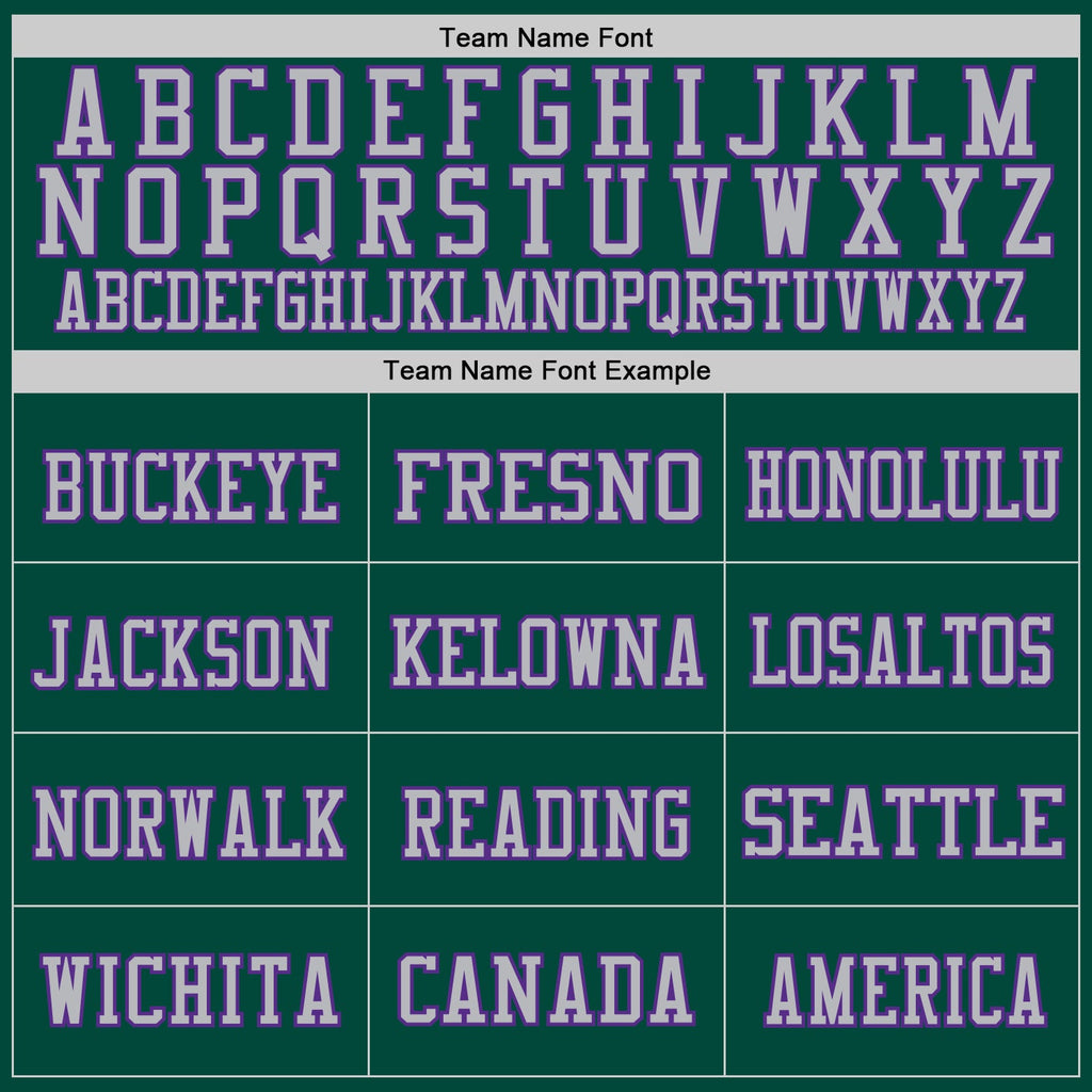 Custom Green Purple-Gray Mesh Authentic Football Jersey