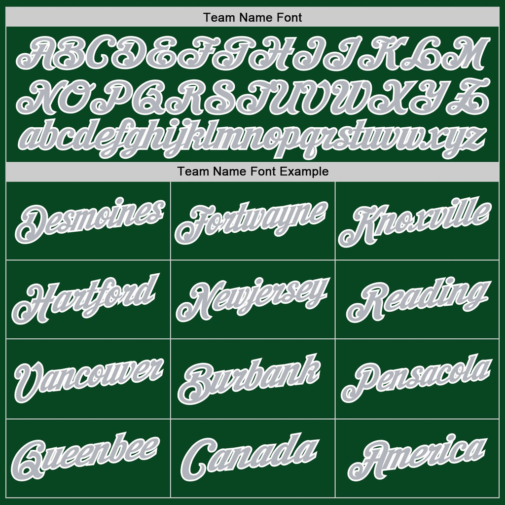 Custom Green Gray-White Authentic Throwback Basketball Jersey