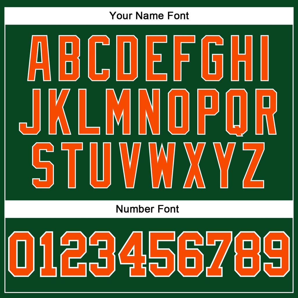 Custom Hunter Green White Pinstripe Orange Authentic Basketball Jersey