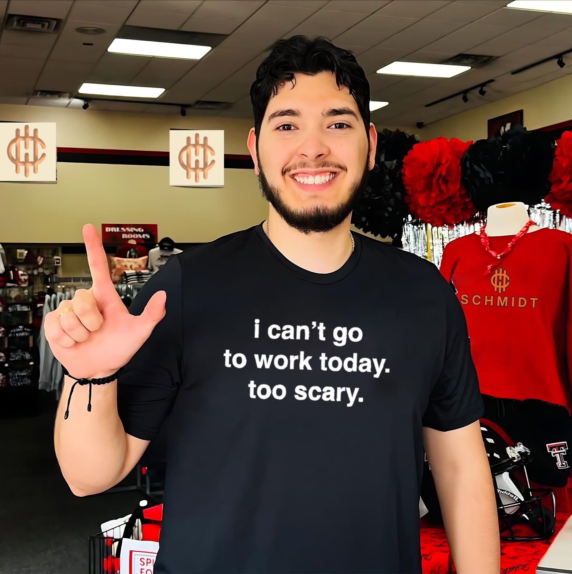 I Can’t Go to Work Today Too Scary relatable office humor shirt