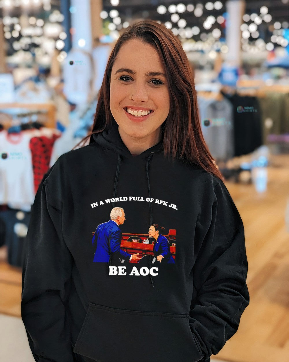In a world full of RFK JR. be AOC shirt