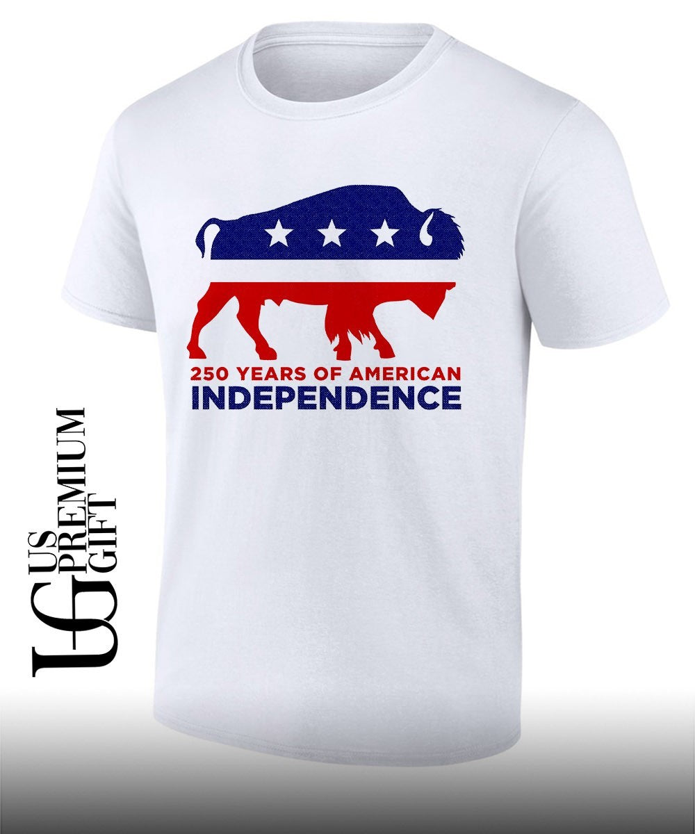 Independent Bison Flag 250 Years of American Independence shirt