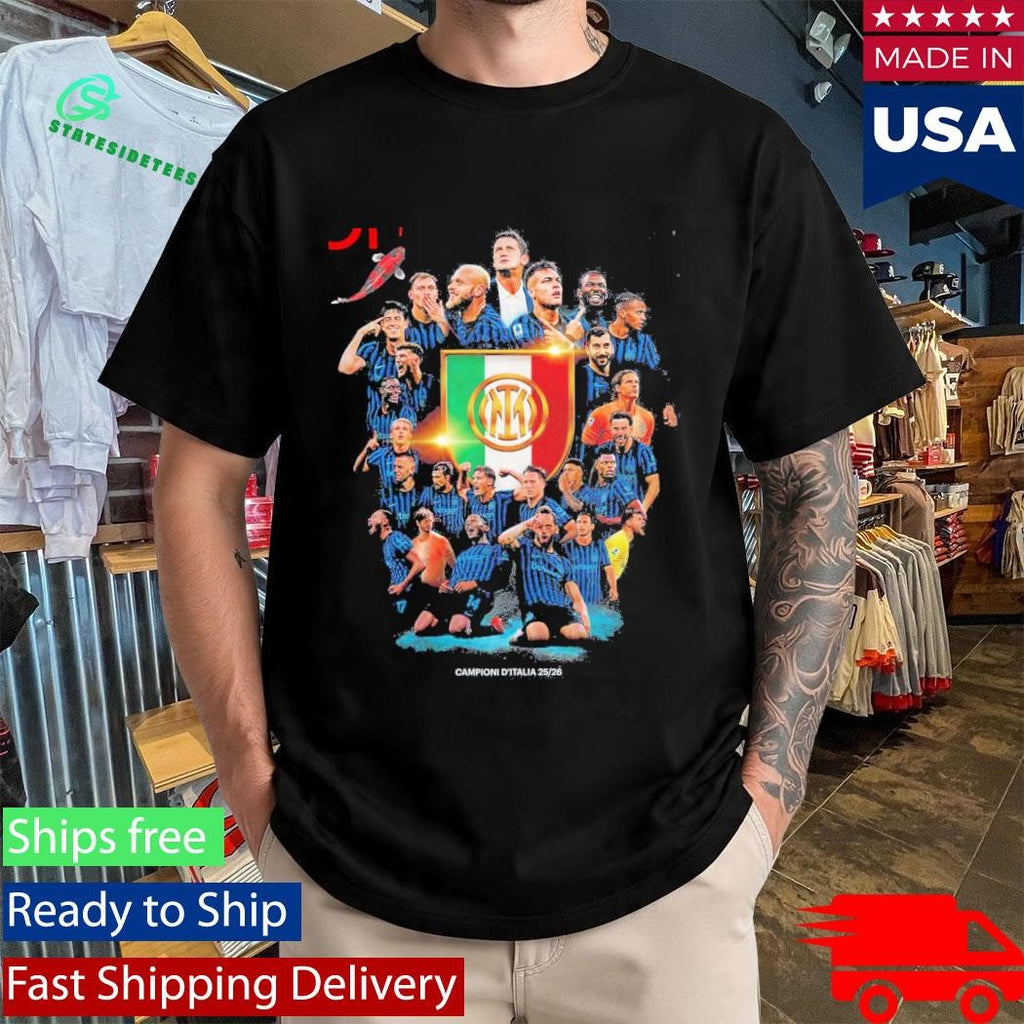 Inter Milan CAMPIONI D’ITALIA 2025 2026 Season Champion Serie A Italia Shirt