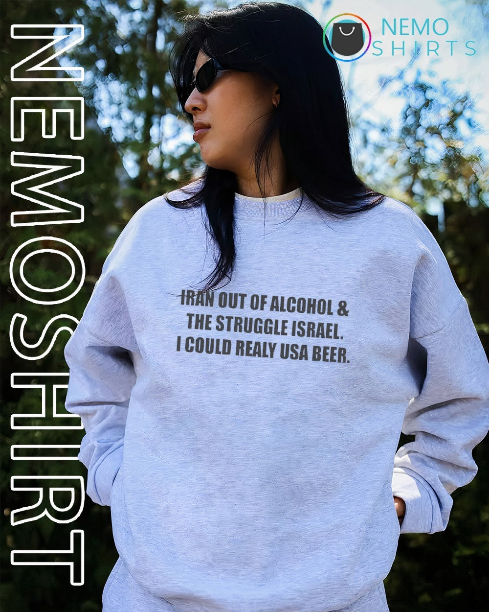 Iran out of alcohol and the struggle Israel I could realy USA beer shirt