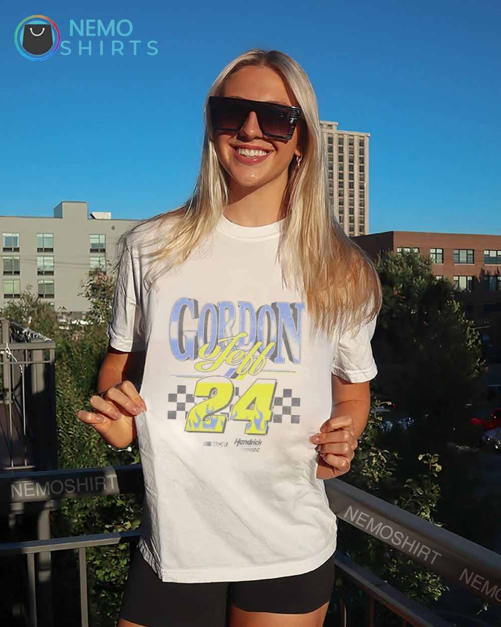 Jeff Gordon 24 flames Hendrick Motorsports shirt