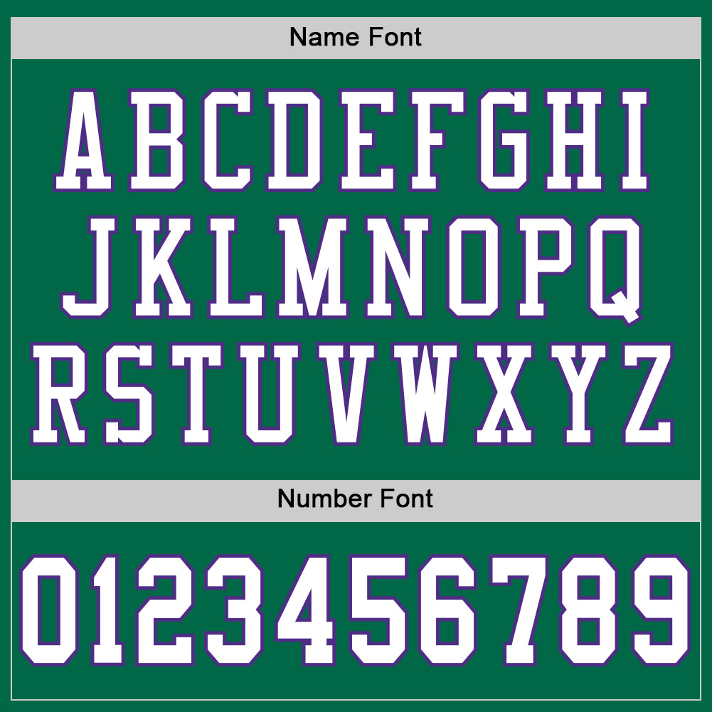 Custom Grass Green White-Purple Mesh Authentic Throwback Football Jersey