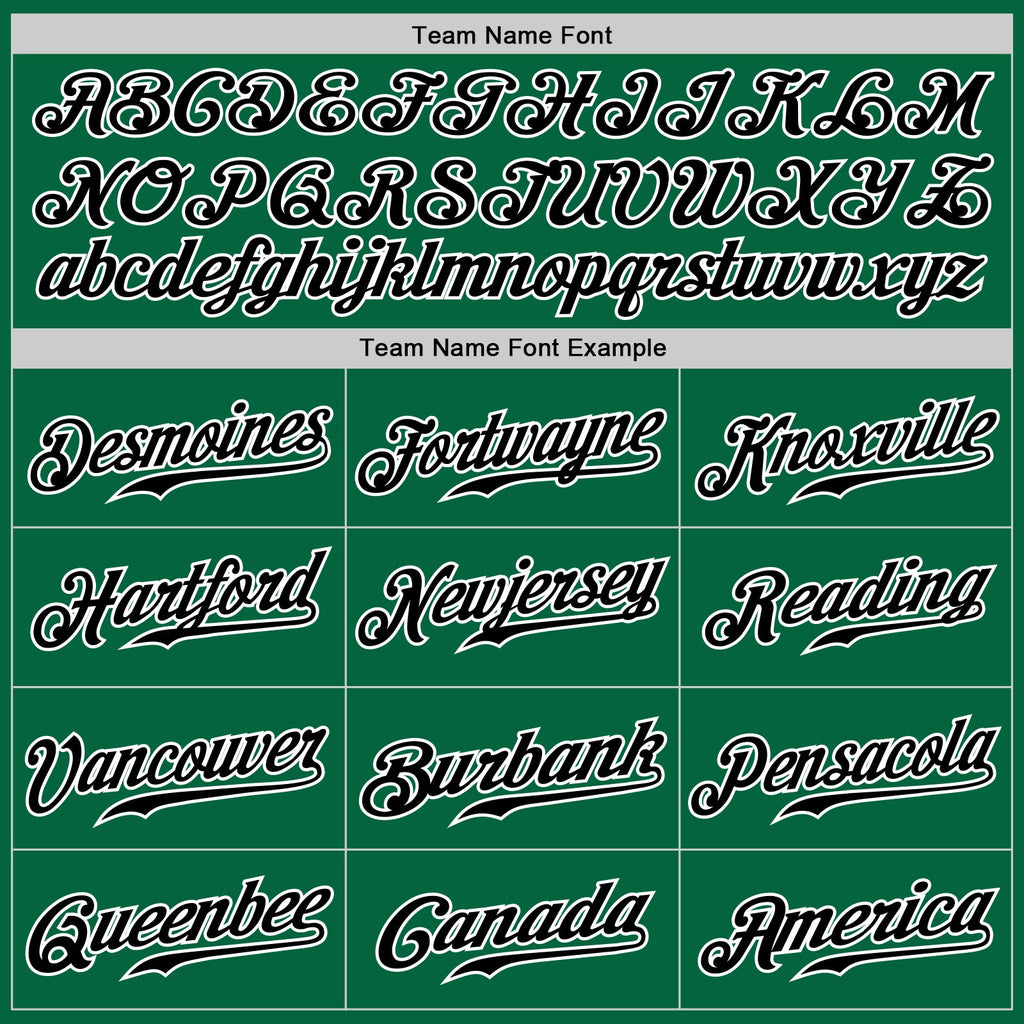 Custom Kelly Green White Pinstripe Black-White Authentic Baseball Jersey