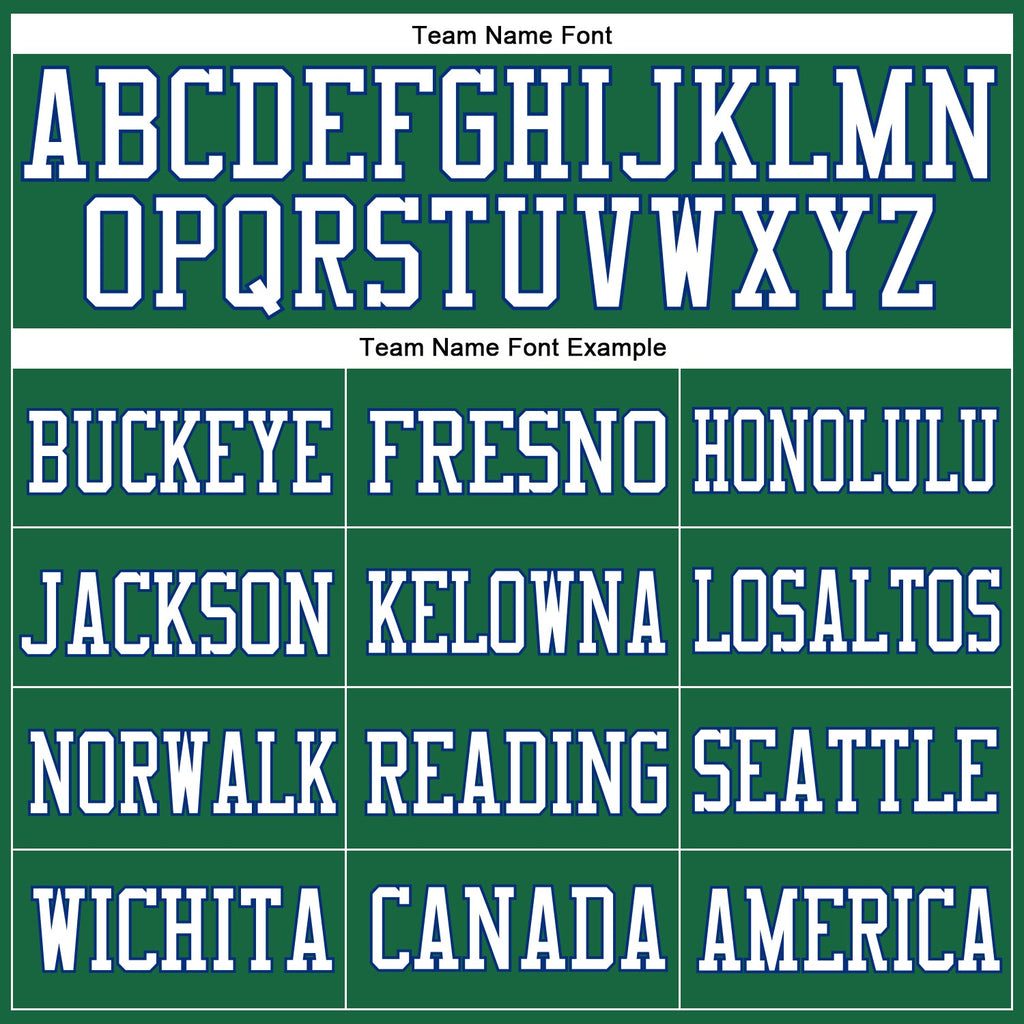 Custom Kelly Green Royal-White Mesh Authentic Football Jersey