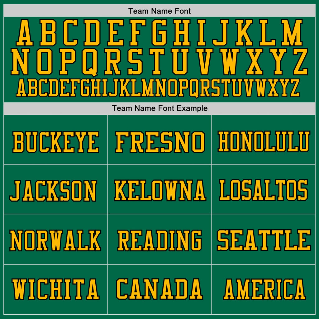 Custom Kelly Green Gold-Black Mesh Authentic Football Jersey