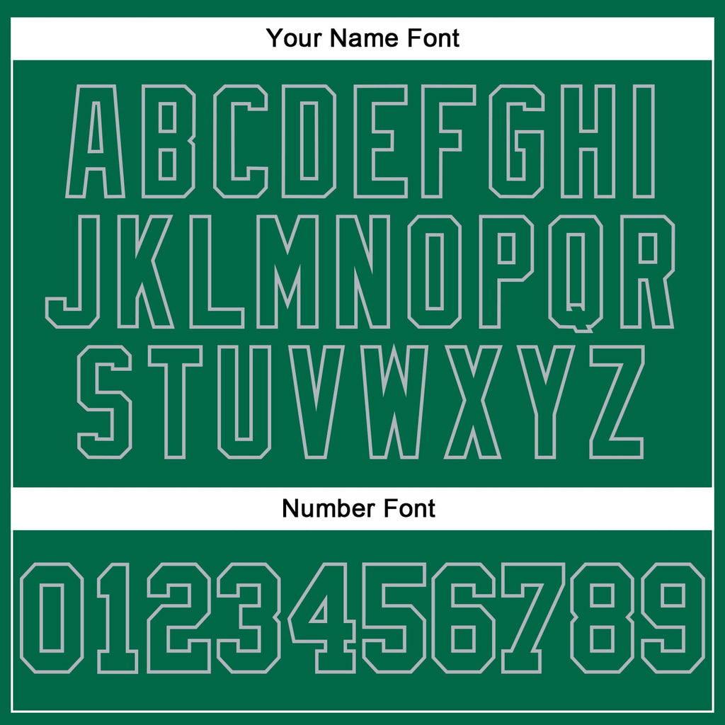 Custom Kelly Green Gray Authentic Football Jersey