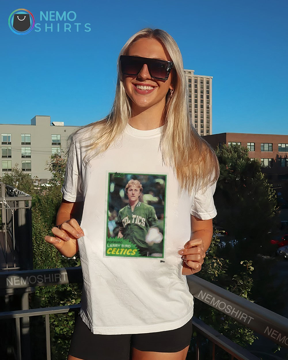 Larry Bird Boston Celtics topps card player shirt