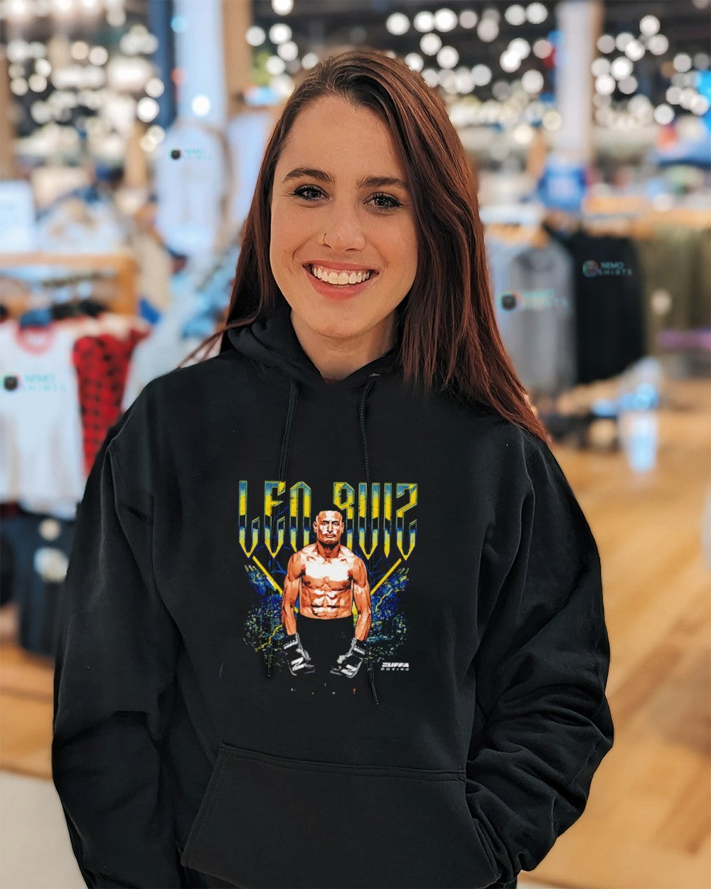 Leonardo Ruiz Zuffa boxing fighter pose shirt