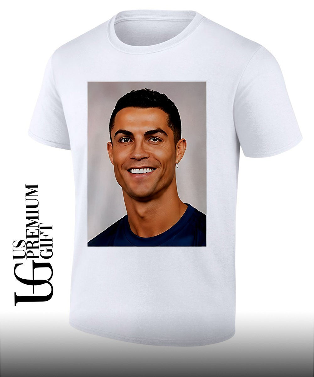 Lewis Hamilton wearing Ronaldo Cr7 portrait shirt