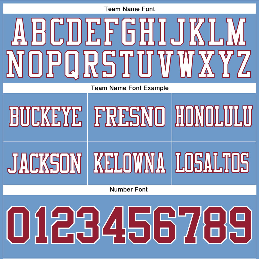 Custom Light Blue Cardinal-White Authentic Football Jersey