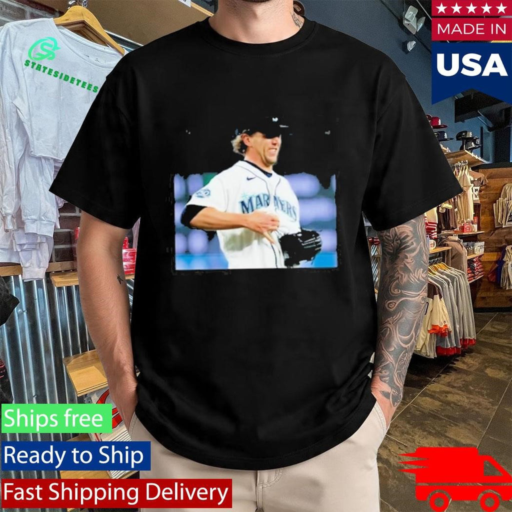 Logan Gilbert Baseball Pitcher Catches Ball In Shirt