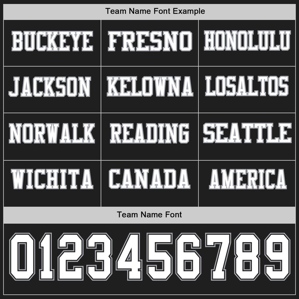 Custom Black White-Gray Long Sleeve Authentic Football Jersey