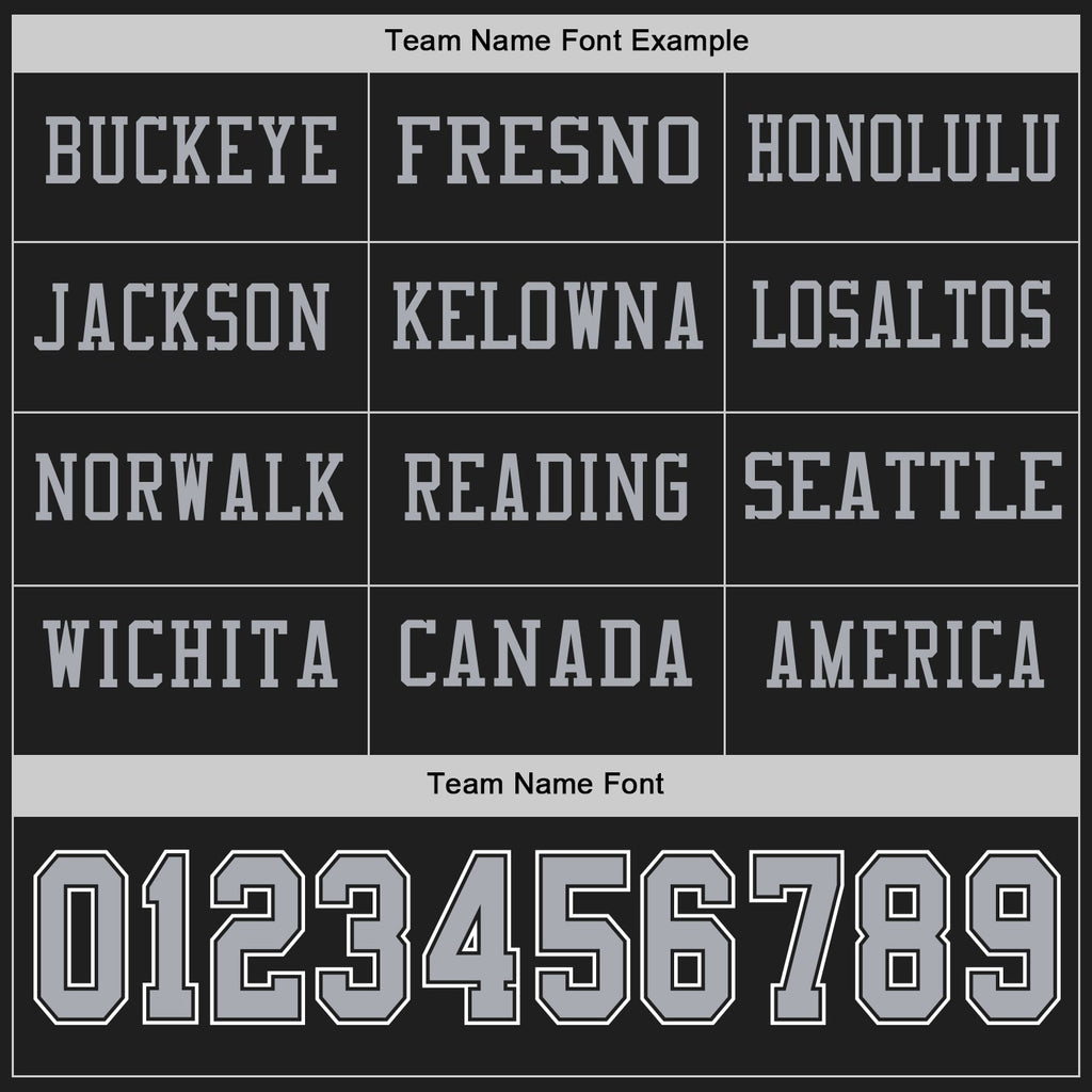 Custom Black Gray Long Sleeve Authentic Football Jersey