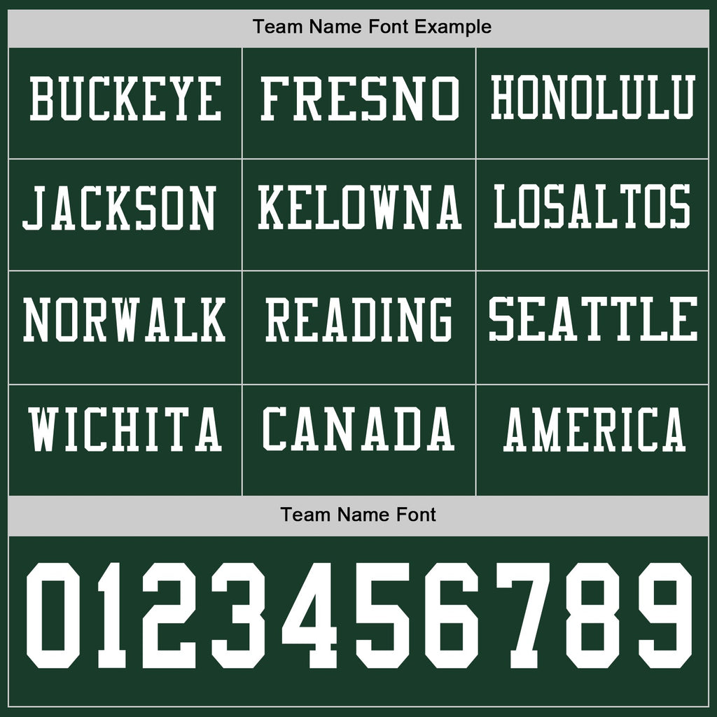Custom Green White Long Sleeve Authentic Football Jersey