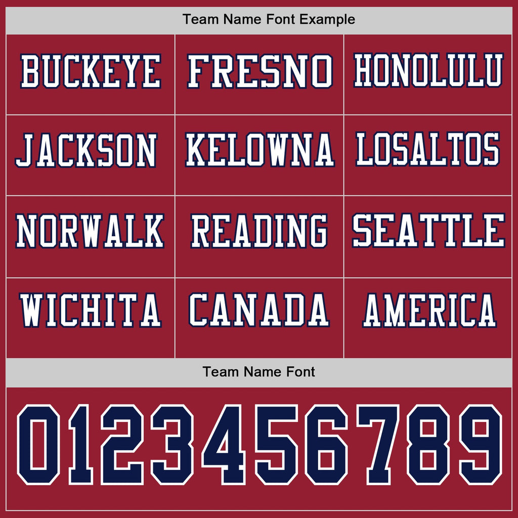 Custom Cardinal Navy-White Long Sleeve Authentic Football Jersey