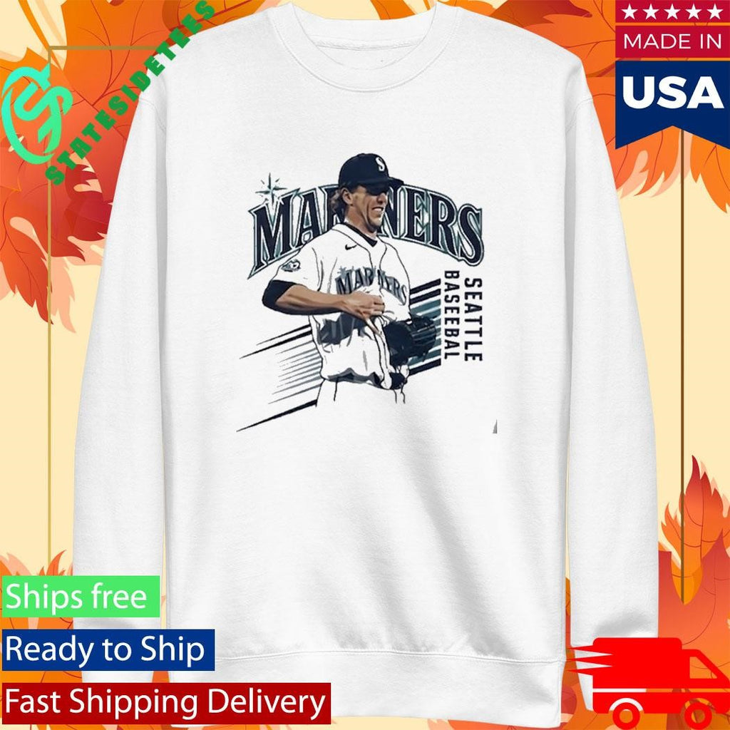 Mariners Logan Gilbert Baseball Pitcher Catches Ball In Shirt