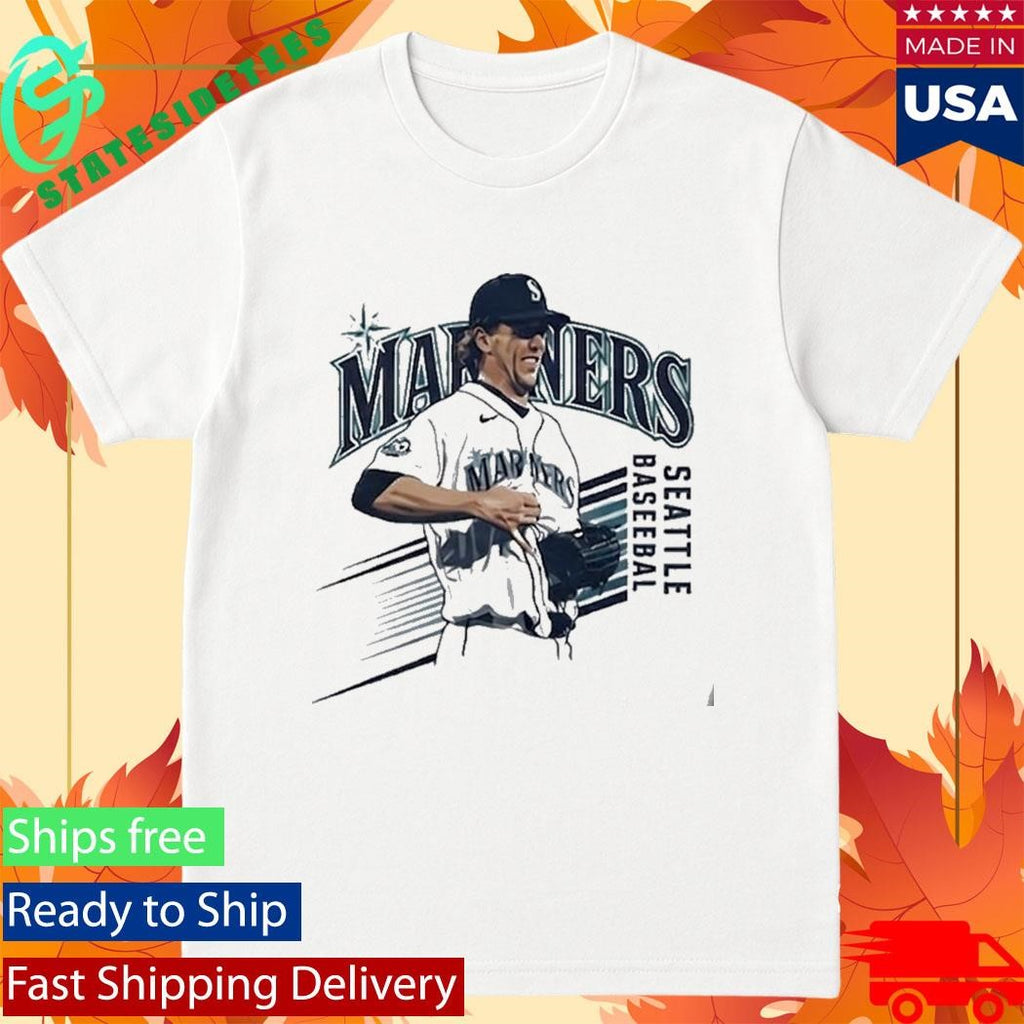 Mariners Logan Gilbert Baseball Pitcher Catches Ball In Shirt