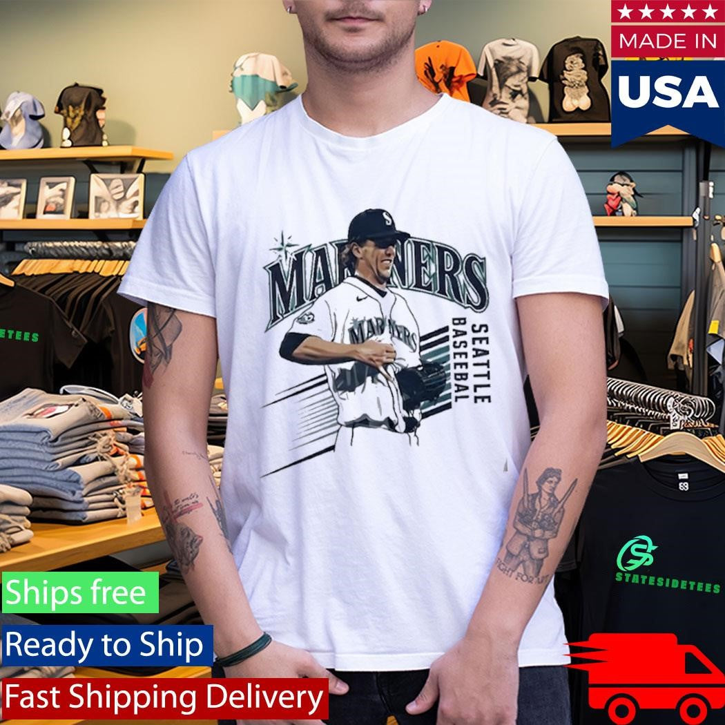 Mariners Logan Gilbert Baseball Pitcher Catches Ball In Shirt