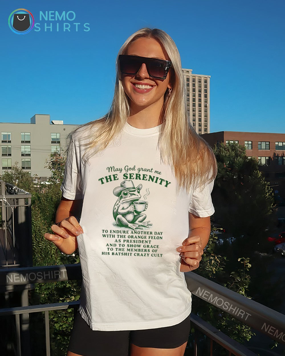 May god grant me the serenity to endure another day frog shirt