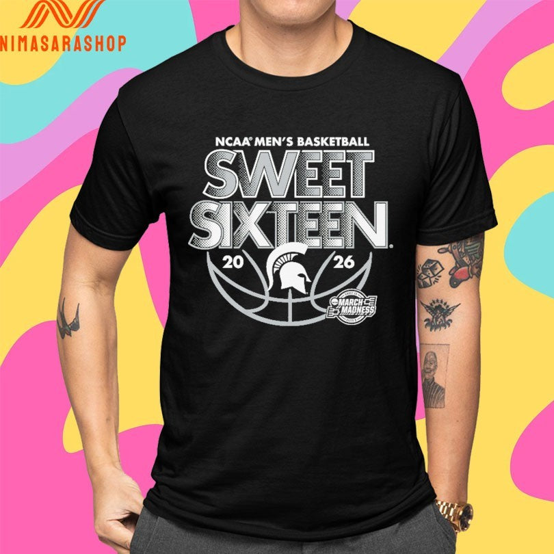 Michigan State Spartans NCAA Men’s Basketball Sweet Sixteen March Madness 2026 Shirts