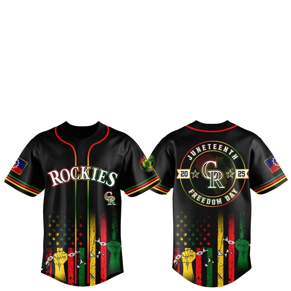 Colorado Rockies Juneteenth Day 2025 Baseball Jersey Hat - Grishko.com
