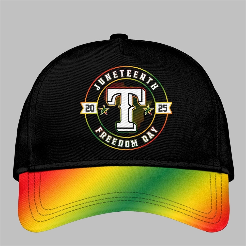 Texas Rangers Juneteenth Day 2025 Baseball Jersey Hat - Grishko.com