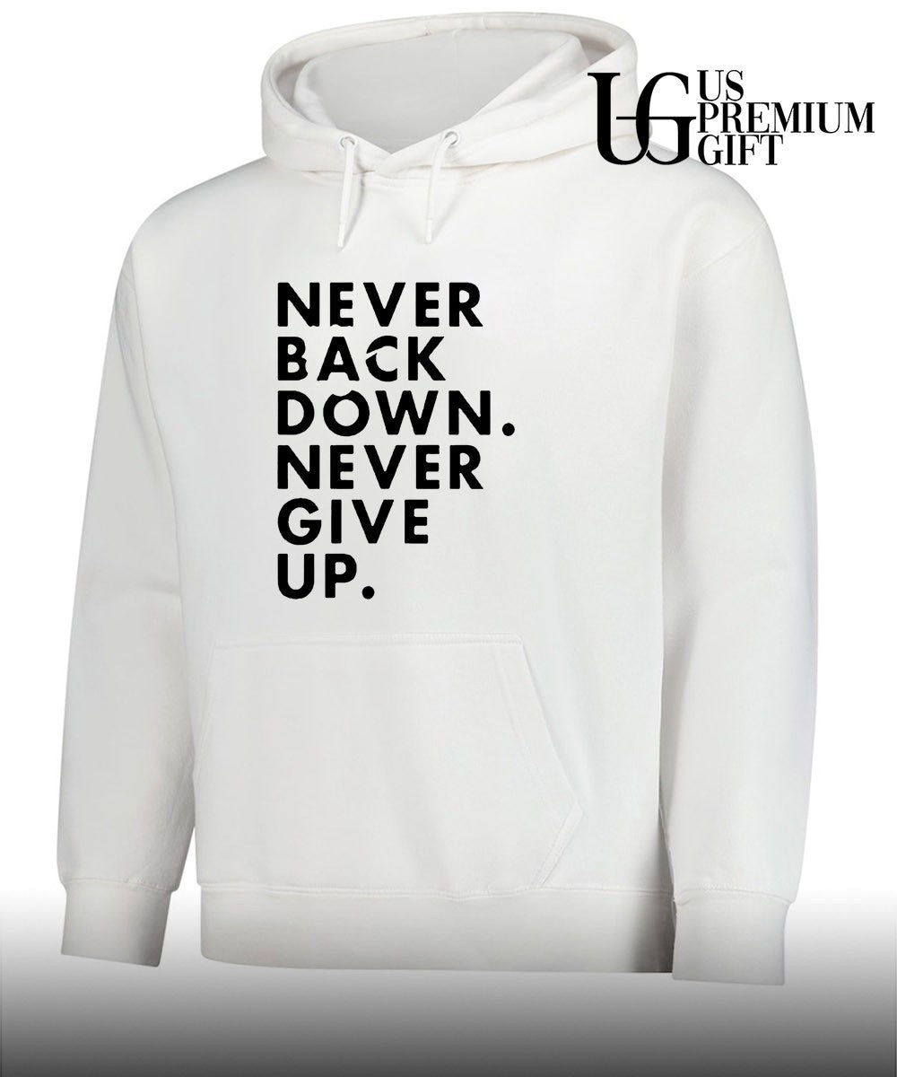 Nick Eh 30 Wearing Never Back Down Never Give Up shirt